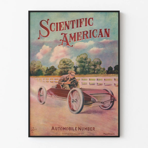 Vintage Scientific American Poster Automobile Issue 1904