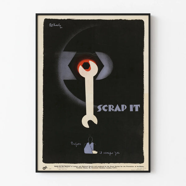 Vintage poster industrial wall decoration Scrap It