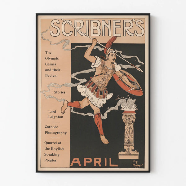 Vintage Olympic Games Poster - Scribner's April