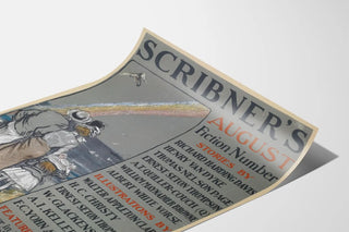 Vintage Scribner's August Fiction Poster