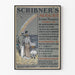 Vintage Scribner's August Fiction Poster