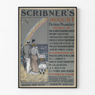 Vintage Scribner's August Fiction Poster