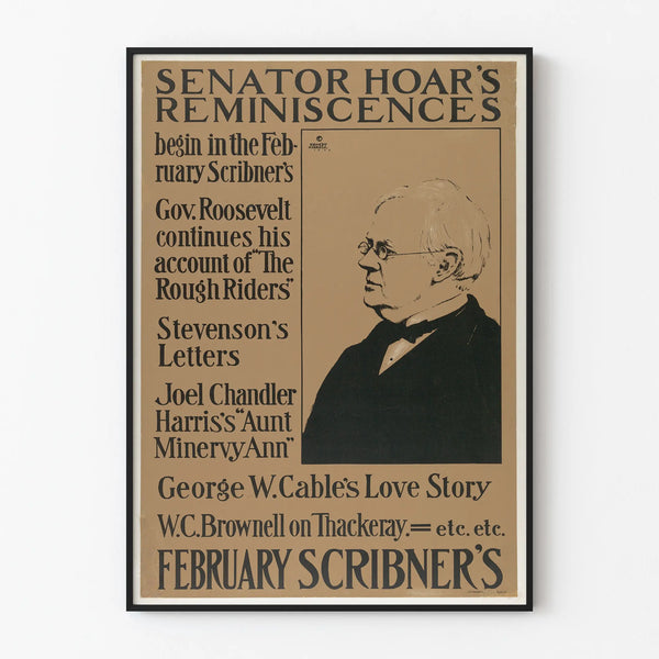 Vintage Scribner's Poster - Senator Hoar's Reminiscences