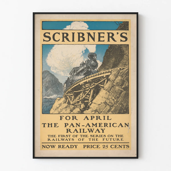 Vintage Poster of the Pan-American Railway Train