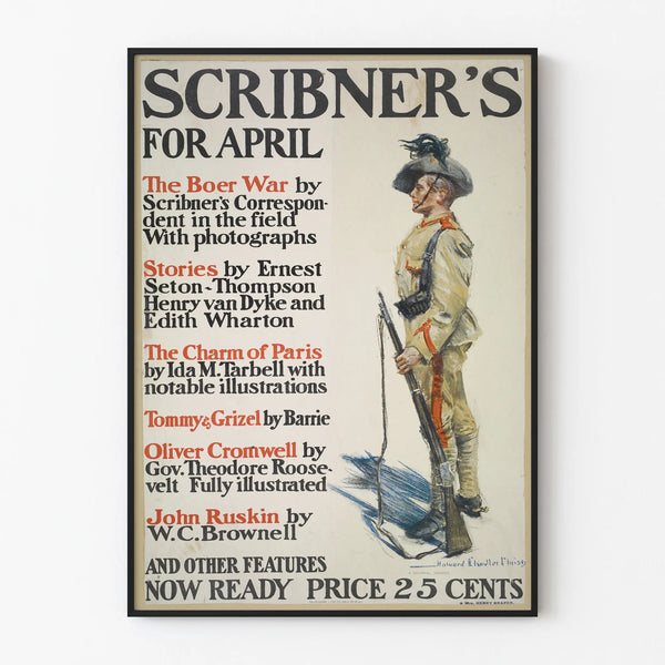Vintage Scribner's Poster for April Boer War and Literature