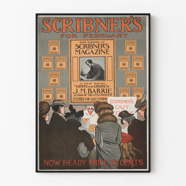 Vintage Poster Scribner's Magazine February - Retro Wall Decoration