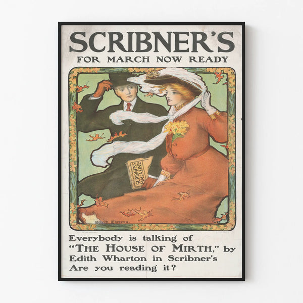 Vintage Scribner's Poster for March - Retro Wall Decoration