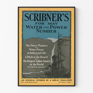 Vintage Scribner's Water and Power Poster May Issue