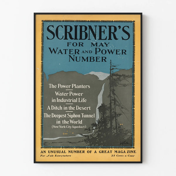 Vintage Scribner's Water and Power Poster May Issue