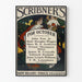 Vintage Scribner's Poster for October with Autumn Theme