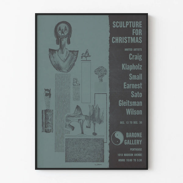 Exhibition poster for sculpture at Noël Barone Gallery