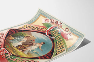 Vintage Poster of the North Carolina Tobacco Seal Marburg Brothers