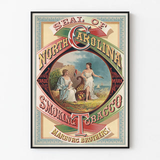 Vintage Poster of the North Carolina Tobacco Seal Marburg Brothers