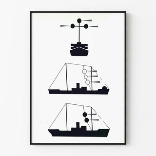Decorative Poster of Nautical Signals for Maritime Navigation