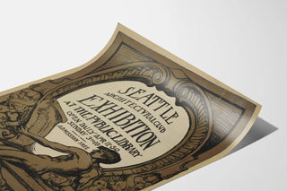 Exhibition poster of the Seattle Architectural Club at the public library