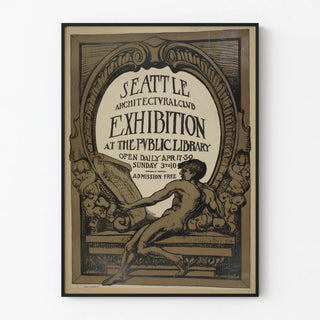 Exhibition poster of the Seattle Architectural Club at the public library