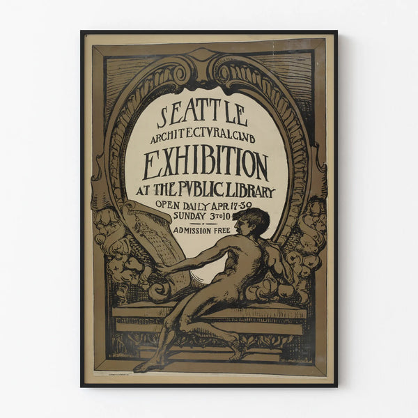 Exhibition poster of the Seattle Architectural Club at the public library