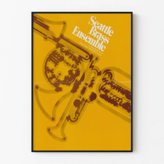 Poster Design Seattle Brass Ensemble Yellow and Brown