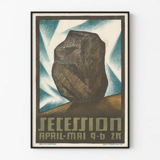 Secession Poster with Stone and Light Motif