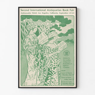 Vintage Poster for the International Book Fair of Los Angeles Antiquarian Fair