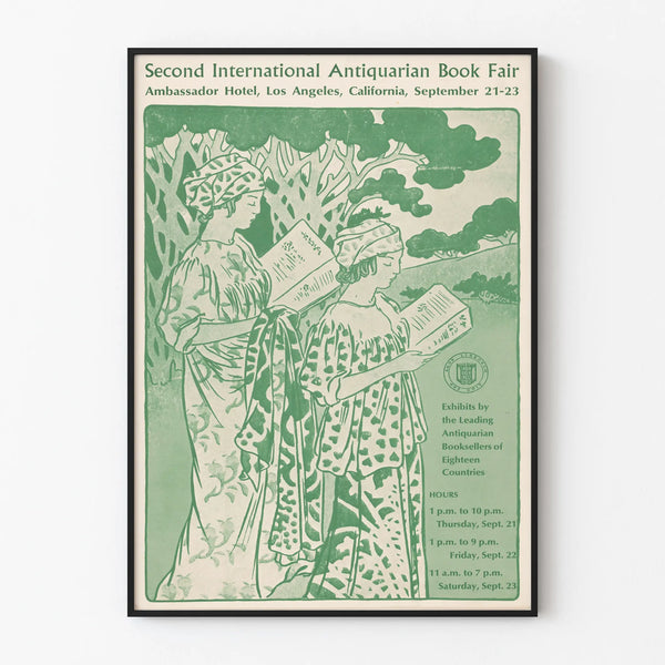 Vintage Poster for the International Book Fair of Los Angeles Antiquarian Fair
