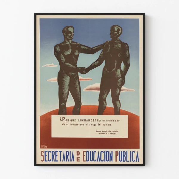 Vintage poster of the Ministry of Public Education - Decorative wall poster