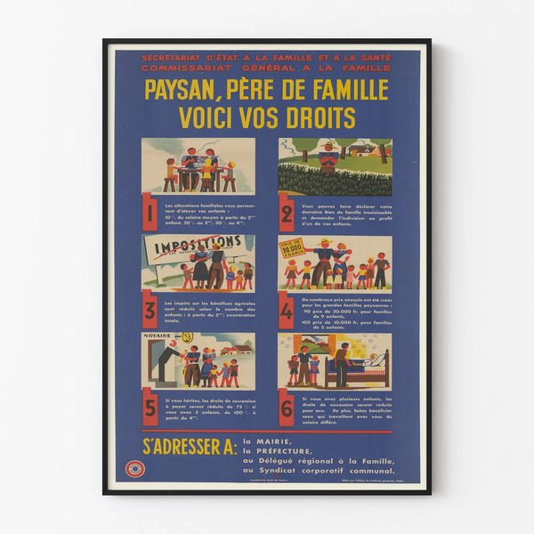 Vintage Poster Rights of the Peasant Family Father
