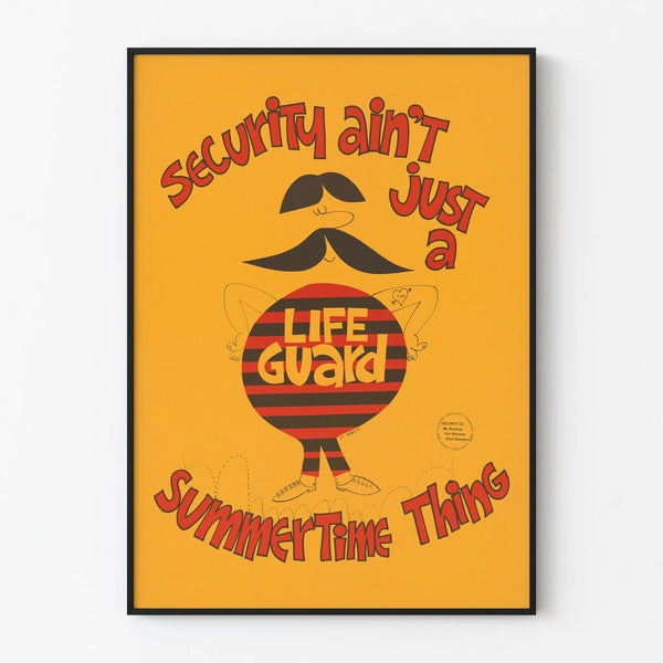 Vintage Lifeguard Poster for Wall Decoration and Summer Safety