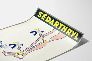 Vintage Sédarthryl poster for joint relief