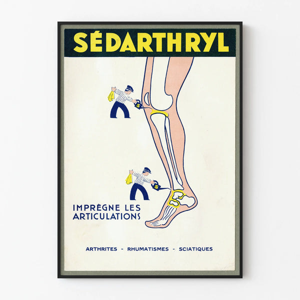 Vintage Sédarthryl poster for joint relief
