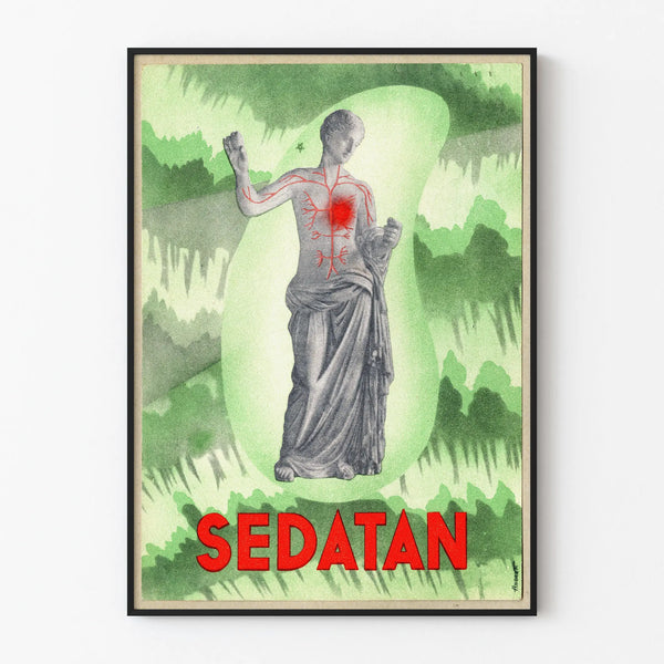 Vintage Advertising Poster Sedatan for Wall Decoration