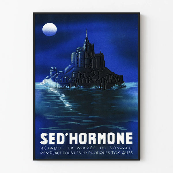 Vintage Poster Sed'Hormone Wall Decoration Calm Night