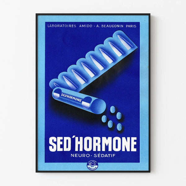 Vintage Poster Sed'Hormone Neuro-Sedative - Retro Wall Decoration