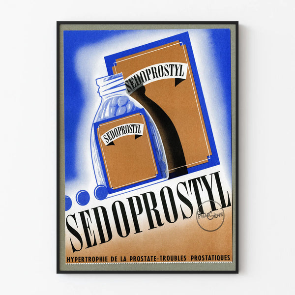 Vintage Sedoprostyl Poster for Prostatic Disorders