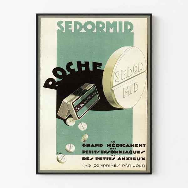 Vintage Poster SEDOR MID Pill - Retro Wall Decoration