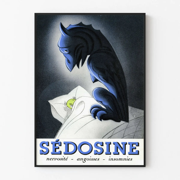 Vintage Sédosine Poster - Wall decoration on the theme of sleep and anxiety