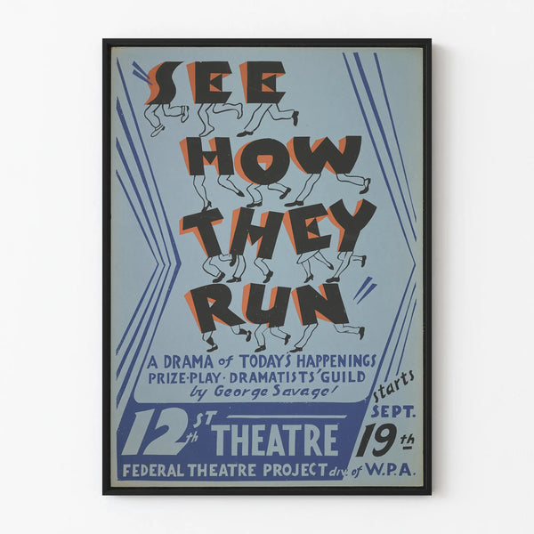 Vintage decorative poster See How They Run Theatre