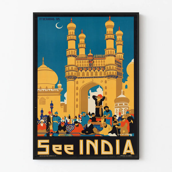 Vintage poster See India - Hyderabad Charminar Gate