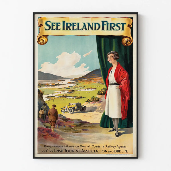 Vintage Ireland Tourism Poster - See Ireland First