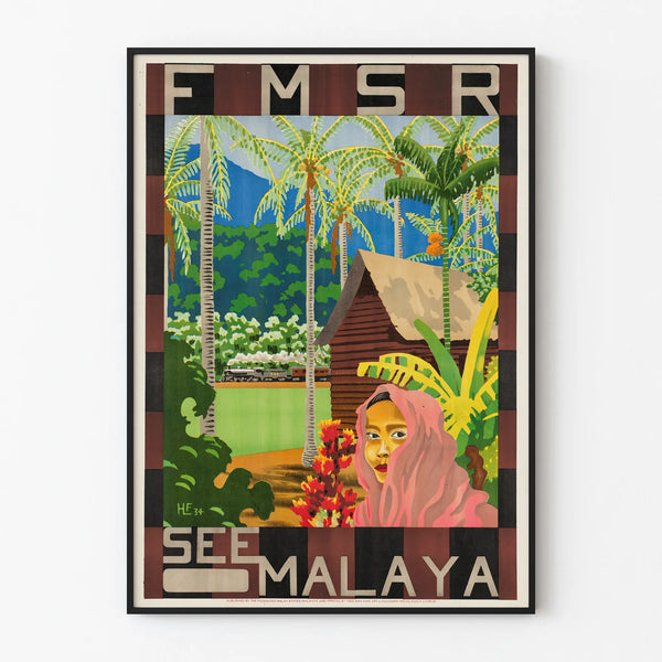 Vintage Decorative Poster See Malaya - Tropical Atmosphere