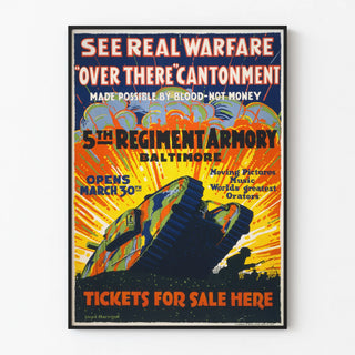 Vintage military poster of the 5th Regiment Armory Baltimore