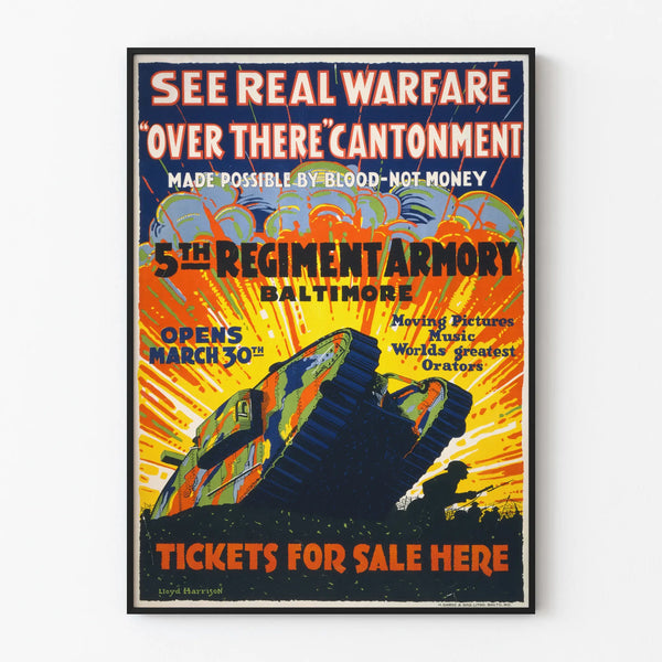 Vintage military poster of the 5th Regiment Armory Baltimore