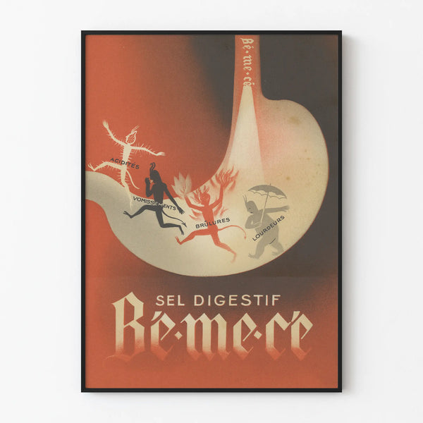 Vintage poster Sel Digestif Bé-me-cé for wall decoration