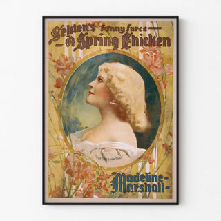 Vintage Poster Selden's Funny Farce A Spring Chicken