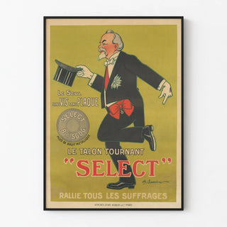 Vintage Advertising Poster Talon Tournant Select