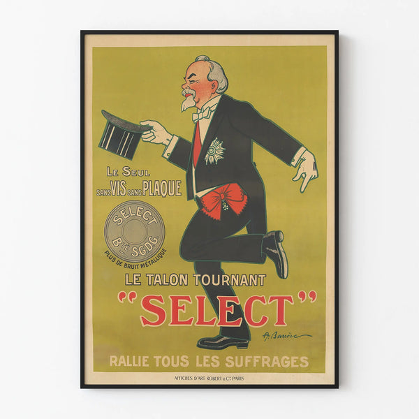 Vintage Advertising Poster Talon Tournant Select