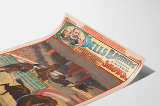 Vintage Poster Sells Brothers Enormous United Shows - Miss Polly Lee and Her Jumping Horses