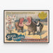 Vintage Circus Sells Brothers Poster with Giant Hippopotamuses — framed artwork on a wall