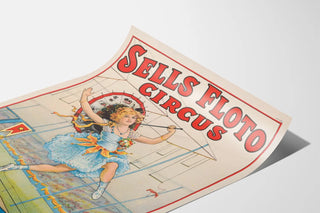 Poster Circus Sells Floto - Miss Beeson Tightrope Walker