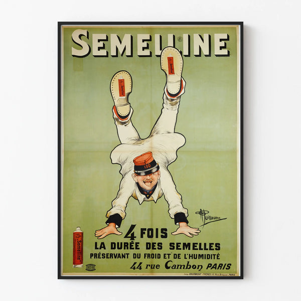 Vintage Poster Semelline Insulation Insoles Against Cold and Humidity